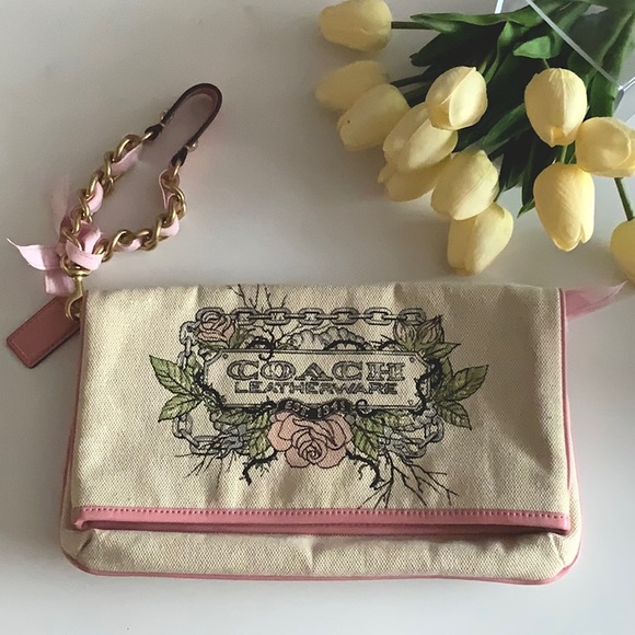 COACH RARE PARKER FOLDOVER TATTOO CLUTCH BAG - Picture 3 of 9